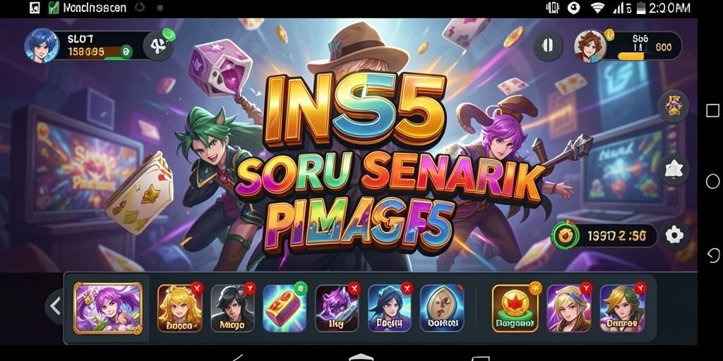 Menampilkan gameplay menarik dari INS55 dengan tema slot yang beragam.