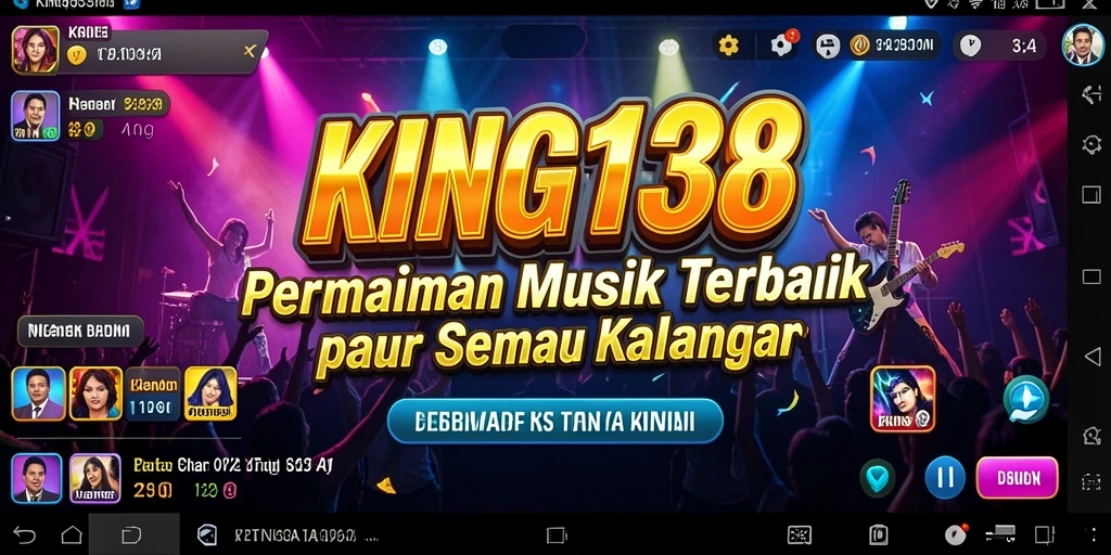 Tampilan gameplay KING138 yang menarik dan interaktif dengan musik favorit.