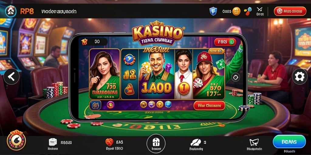Screenshot utama RP8 menampilkan gameplay Kasino yang seru dan menarik.
